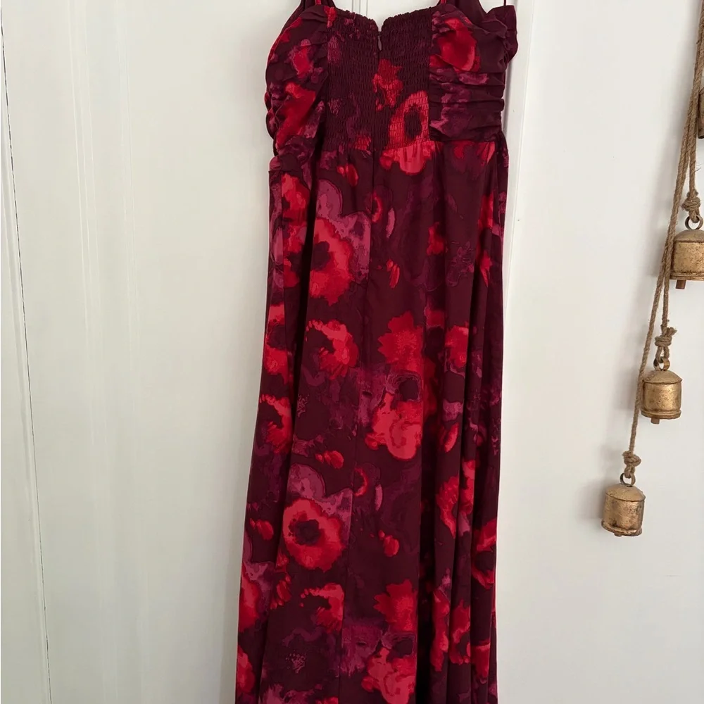 Abercrombie Women's Red Floral Maxi Dress